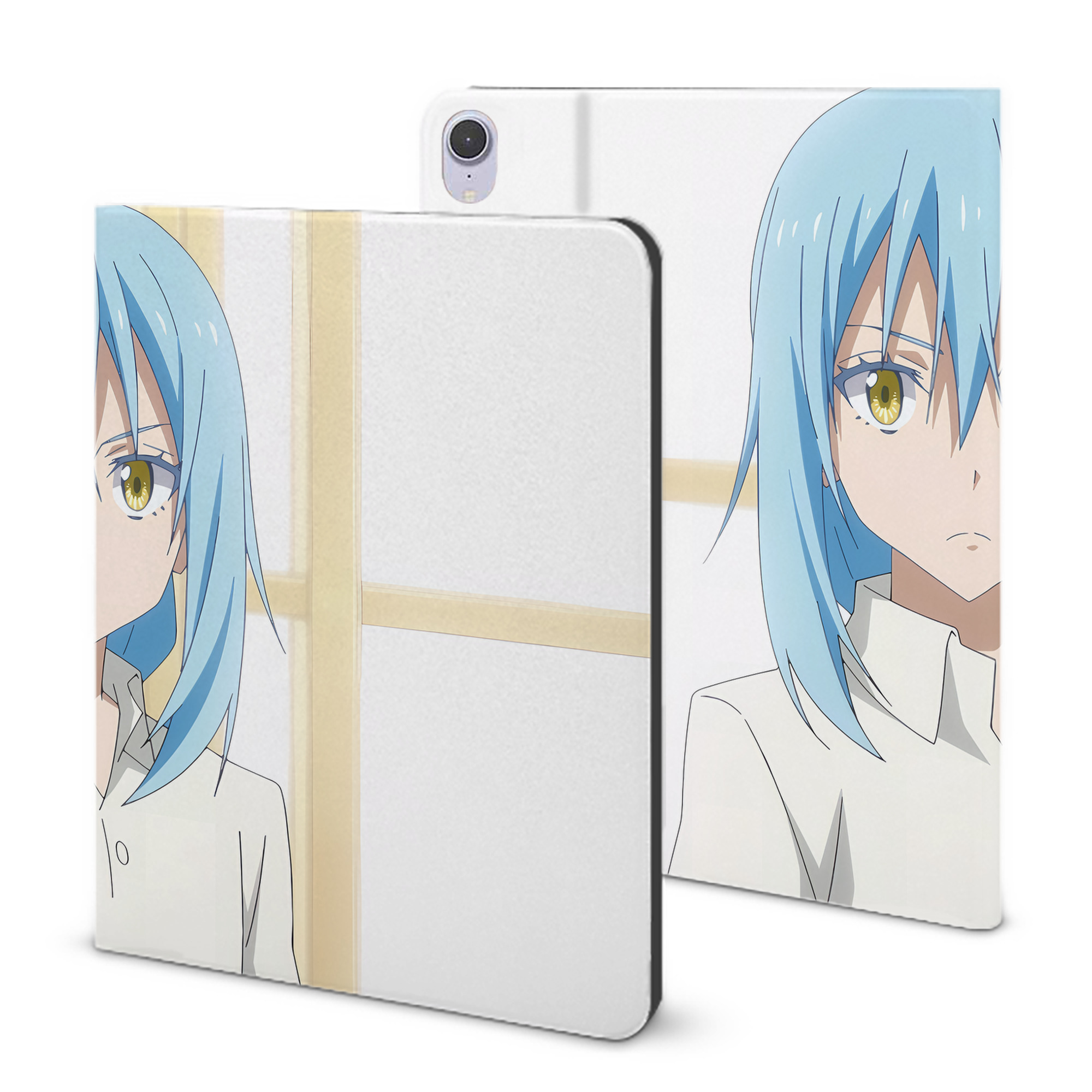（画像用） 転スラ Regarding Reincarnated to Slime IPad ケース ブック型 PUレザー TPU 耐衝撃 軽量 薄型 ペン収納なし 全面保護 IPad 各モデル対応